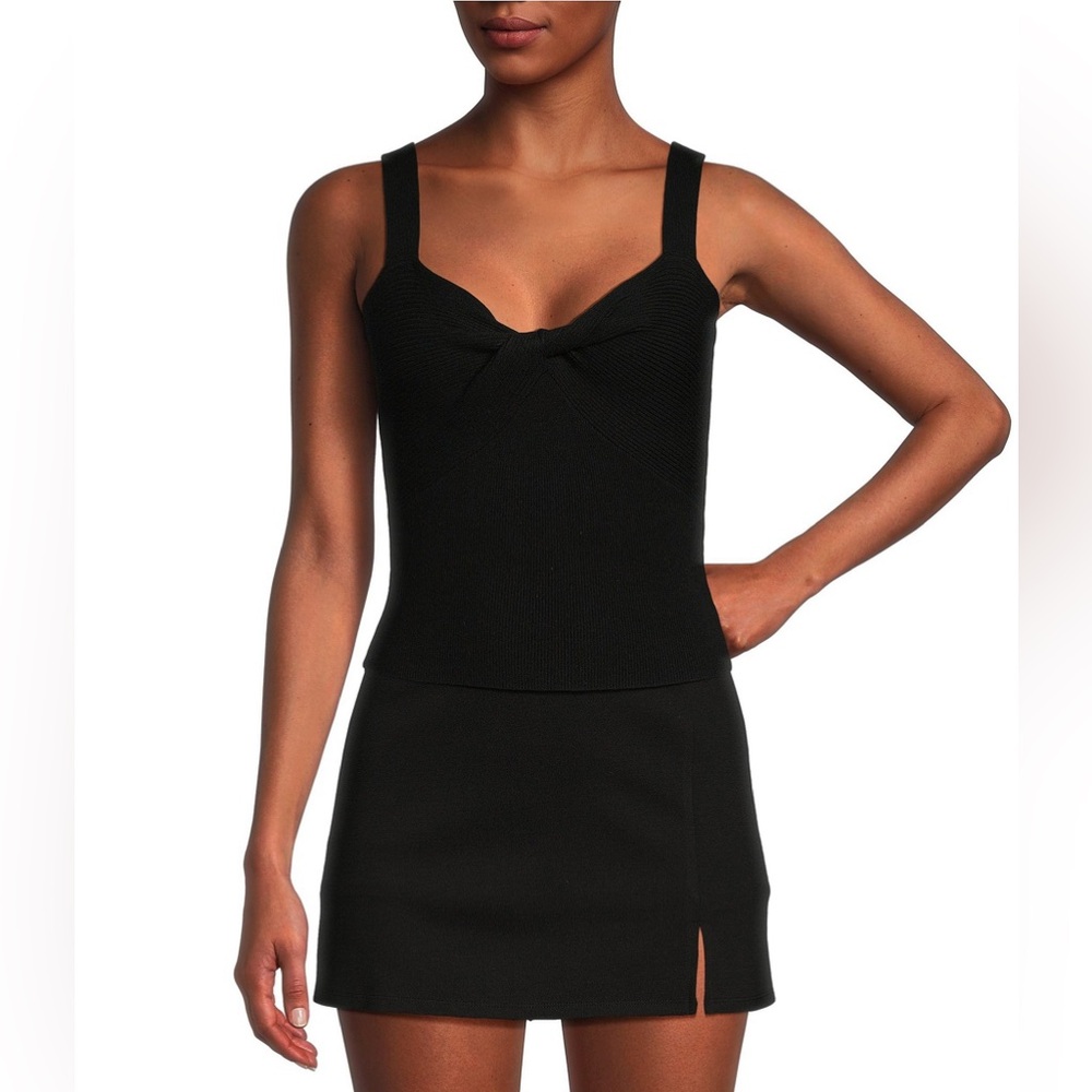 Copper Key Twist Front Sweater Tank Top